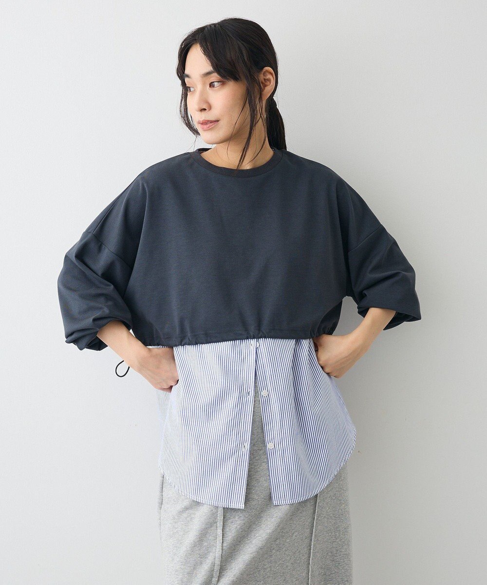 CRAFT STANDARD BOUTIQUE ポンチ＋布帛セットチュニック 