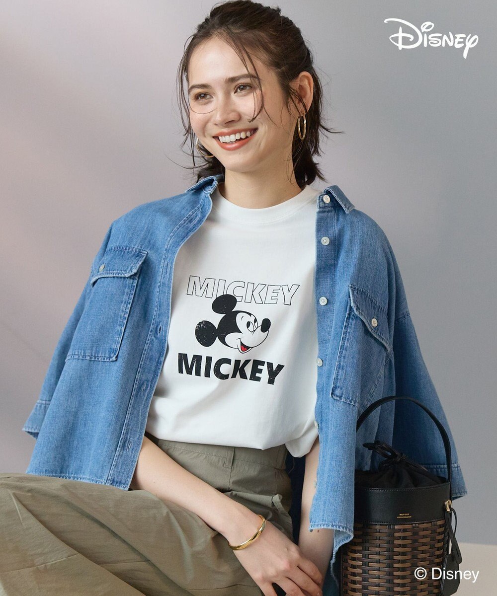 23区 【SLOW/一部店舗限定】Mickeyデザイン Tシャツ 