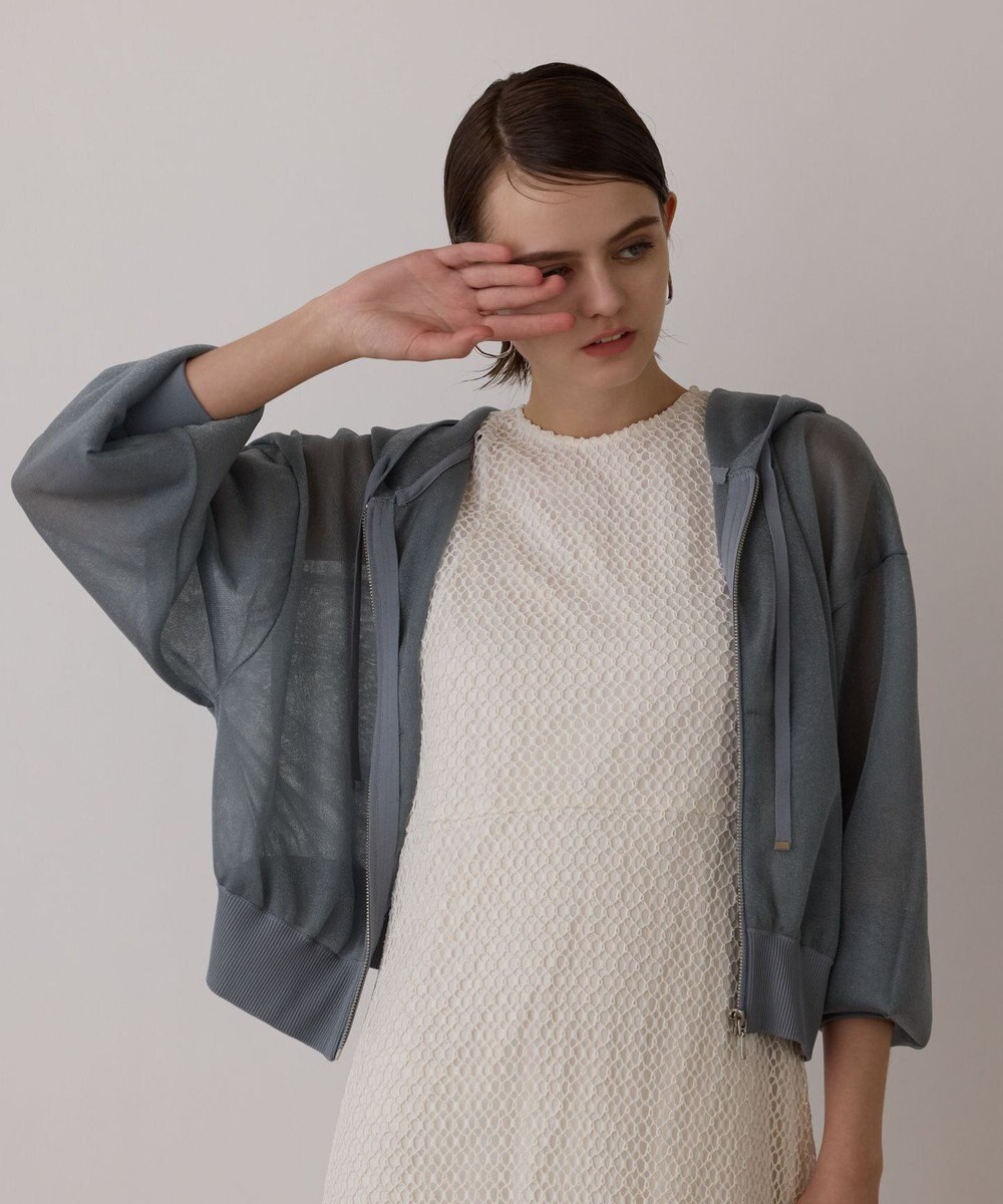 GRACE CONTINENTAL シアーニットパーカー 