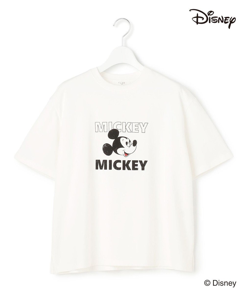 23区 【SLOW/一部店舗限定】Mickeyデザイン Tシャツ 