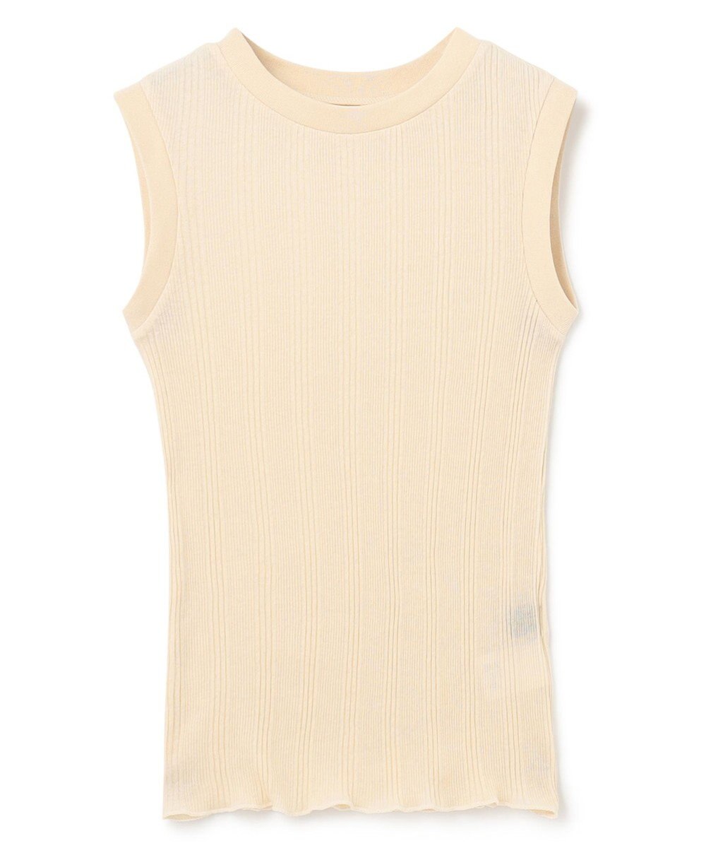 uncrave 【手洗い可】シアー ランダムリブ ノースリーブ カットソー（uncrave STANDARD） 