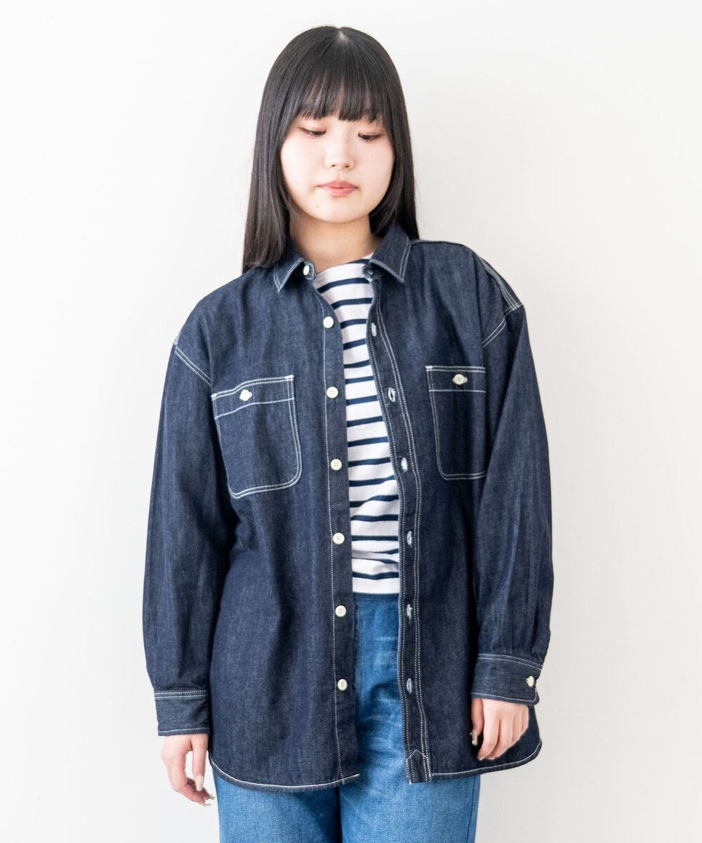 caqu work shirts ゆったりシルエットなワークシャツ 