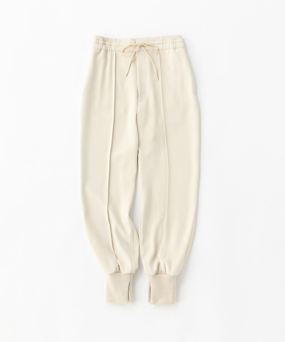 uncrave 【uncrave WHITE】ドレーピーツイル リブパンツ 