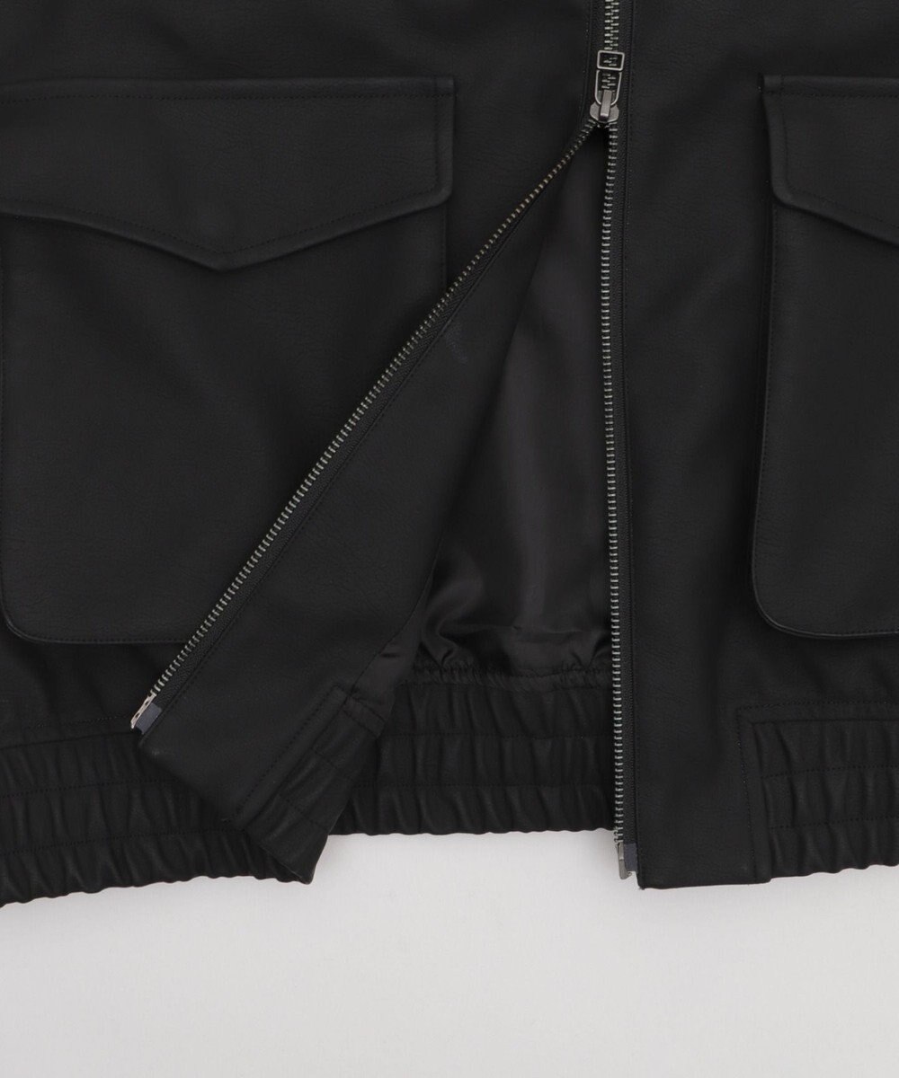 WEGO 【25年秋冬新作/ユニセックス着用ITEM/SMLサイズ展開】PUダブルZIPフライトブルゾン 