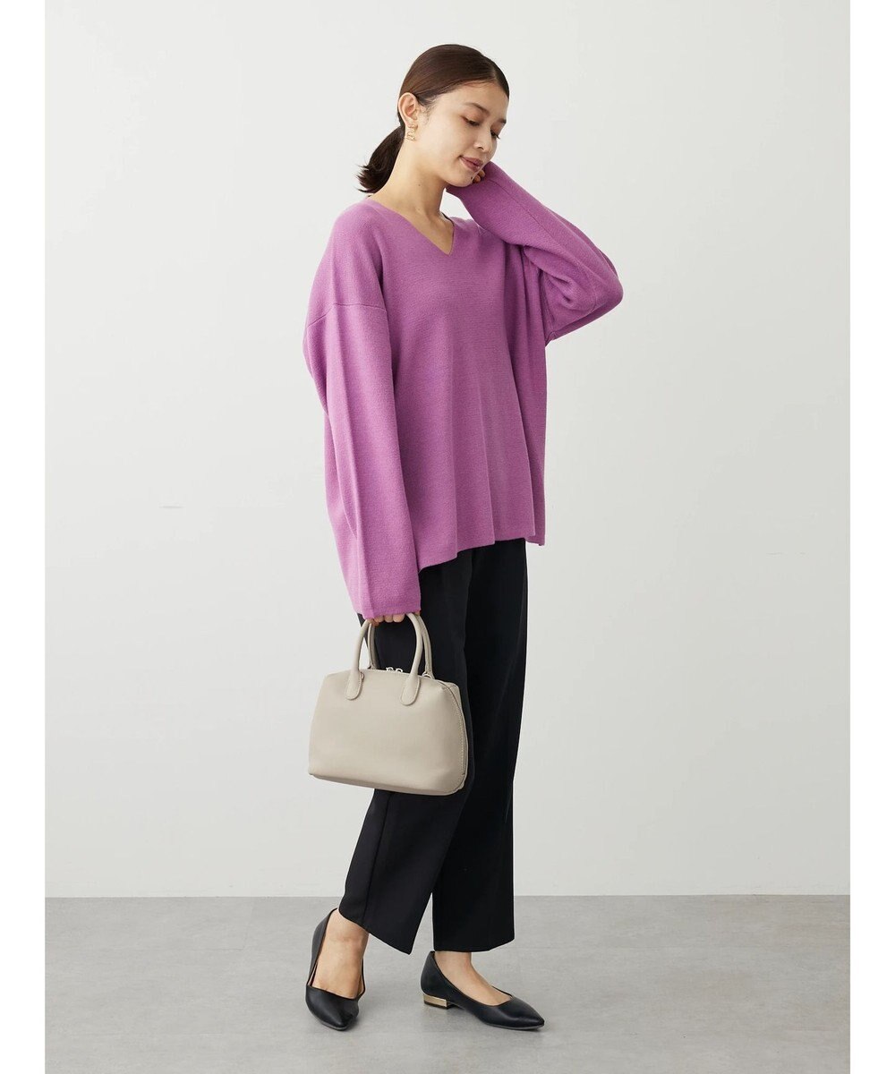 Green Parks 洗える　ミラノリブ編みニットプルオーバー 