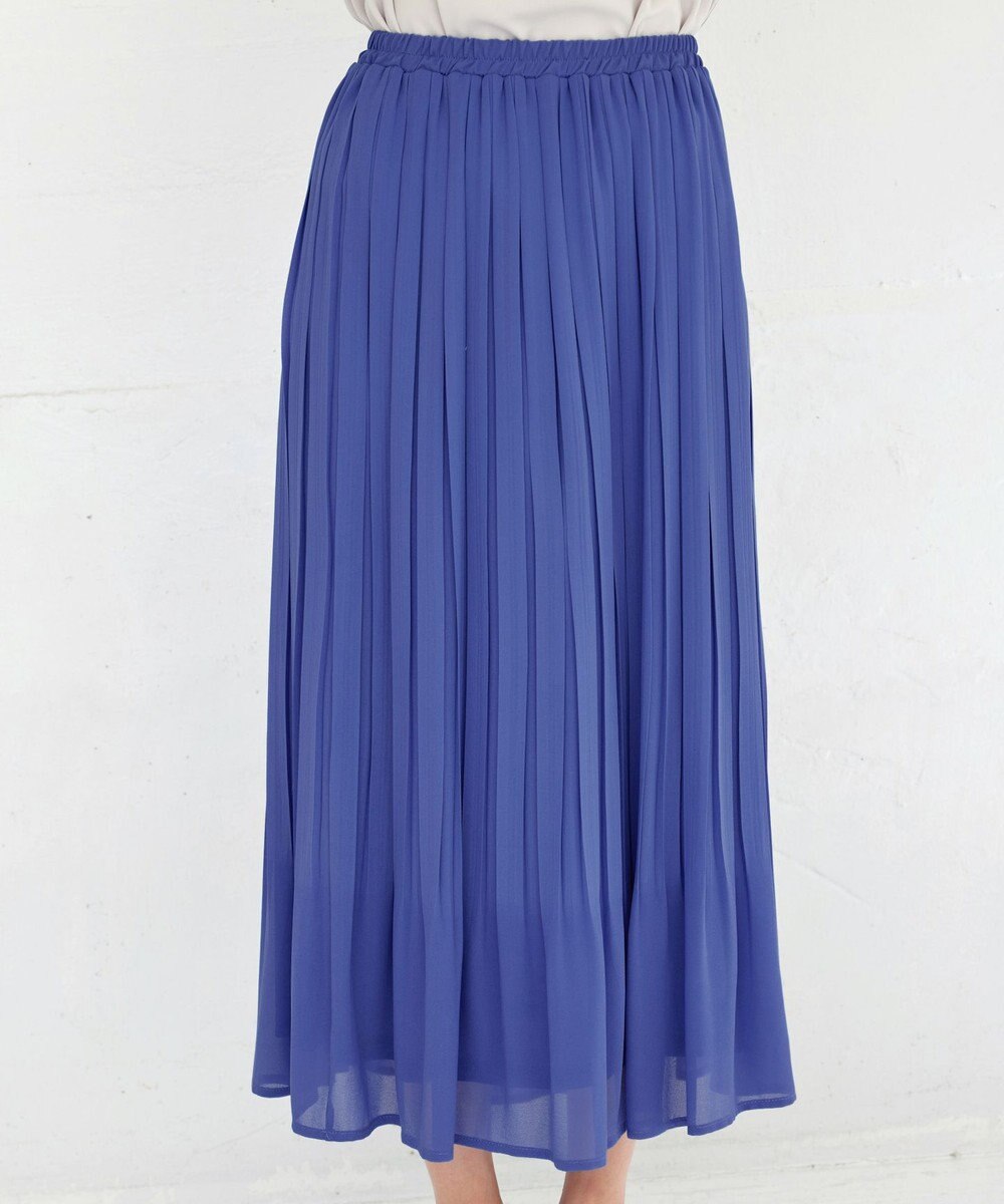 Tiaclasse L 【洗える/ウエストゴム】 ジョーゼットプリーツスカート 