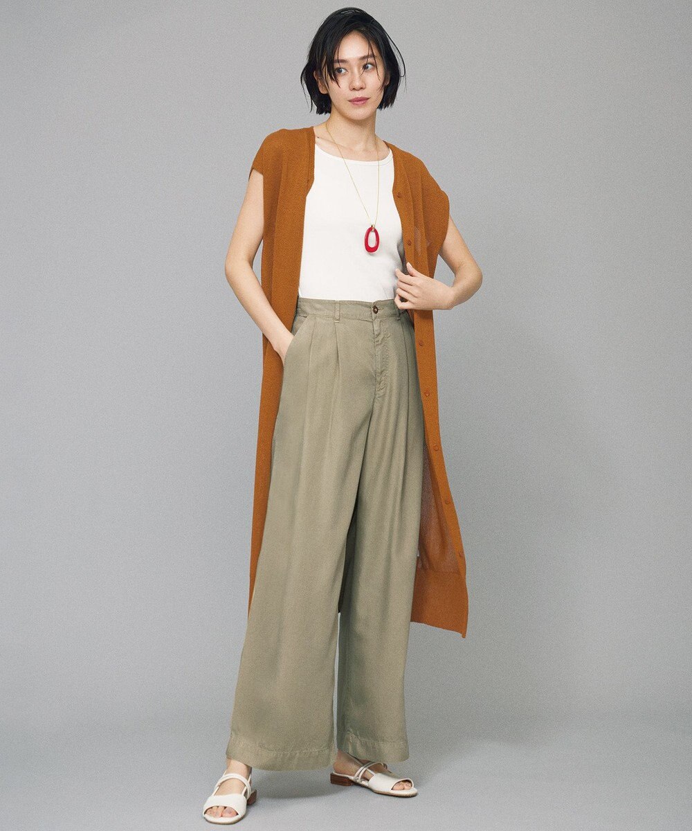 自由区 【洗える】ソフトリブテレコ タンクトップ 