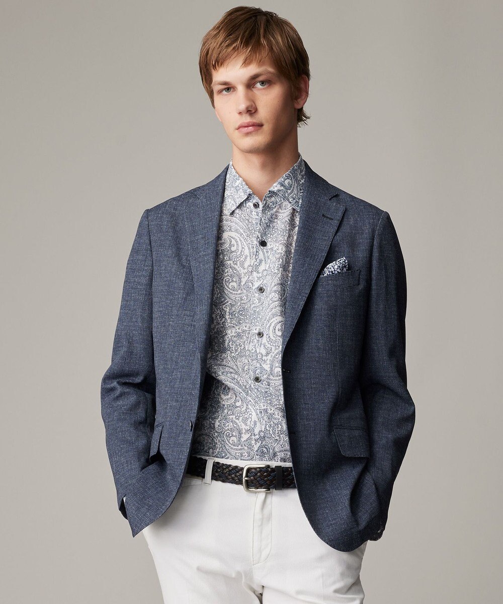 JOSEPH ABBOUD 清涼感【弱撥水/イージーケア/軽量/ストレッチ】クールピケ ジャケット 