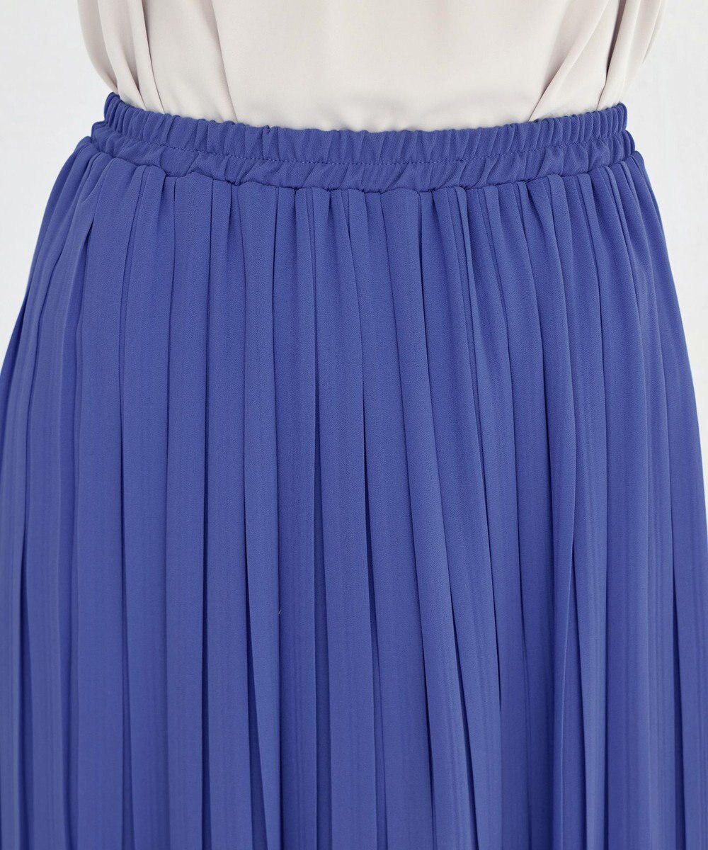 Tiaclasse L 【洗える/ウエストゴム】 ジョーゼットプリーツスカート 