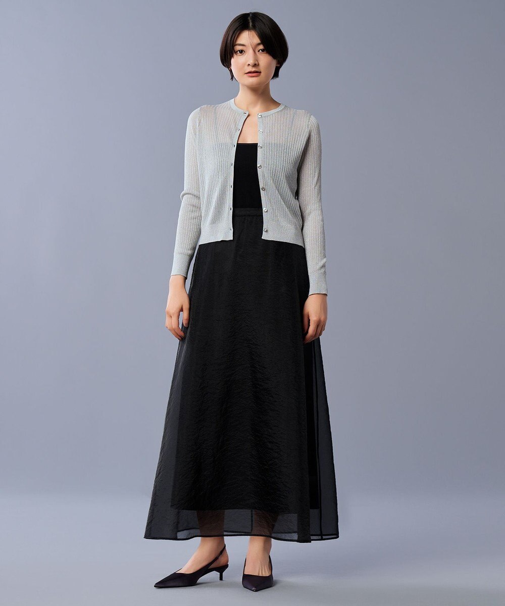 uncrave 【手洗い可】ラメ シアー ニット カーディガン（uncrave STANDARD） 