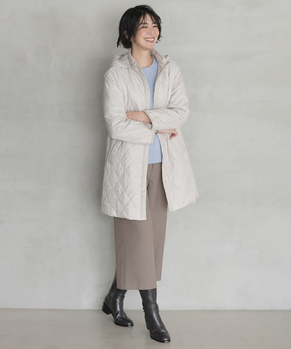 J.PRESS LADIES S 【WEB限定カラーあり・2way】コンパクトタフタキルティング  フーデッド コート 