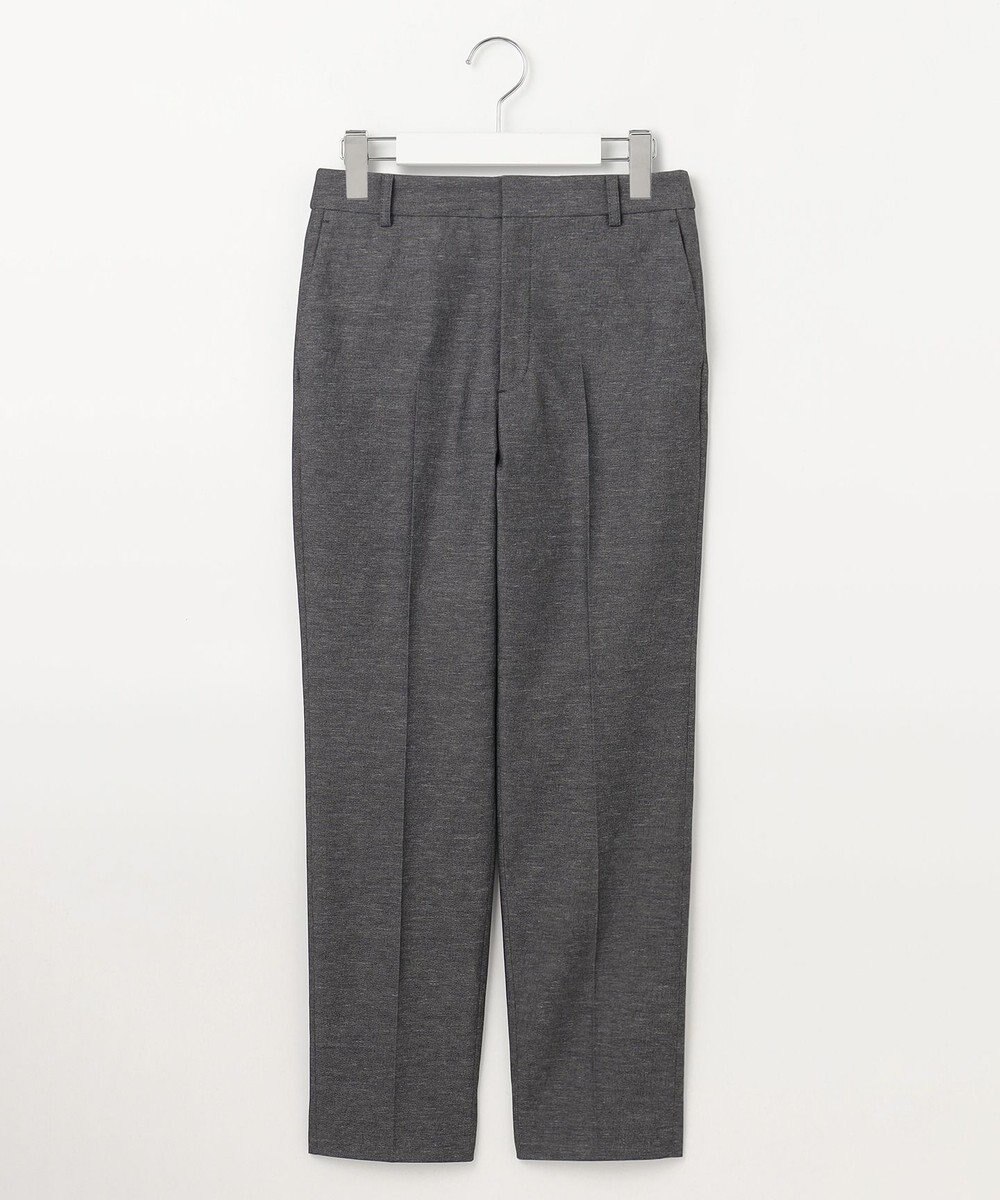 23区 【セットアップ対応/洗える】コットンリネン オックスストレッチ テーパード パンツ 