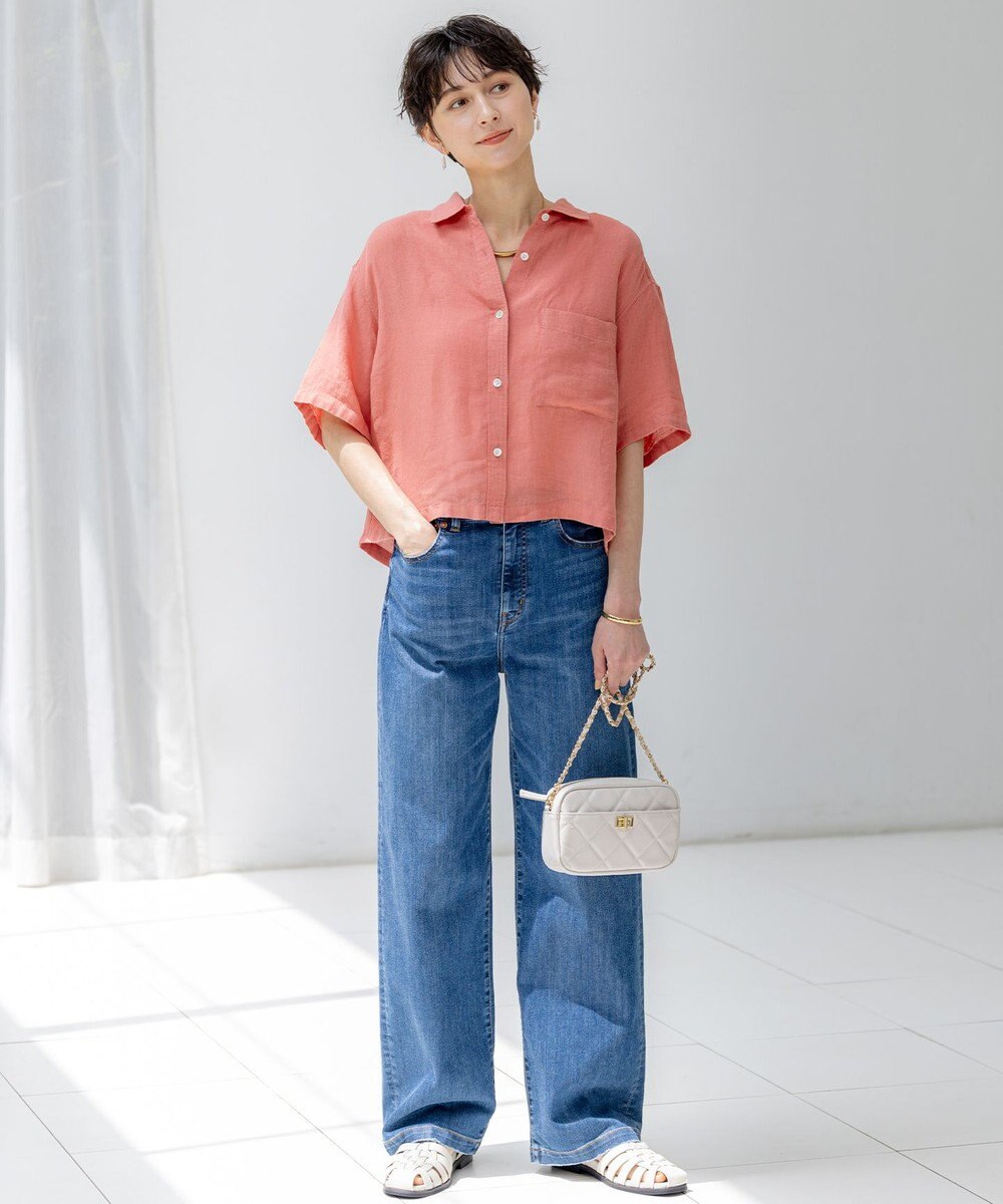 23区 【接触冷感】23区DENIM サマー ストレート ワイド パンツ 