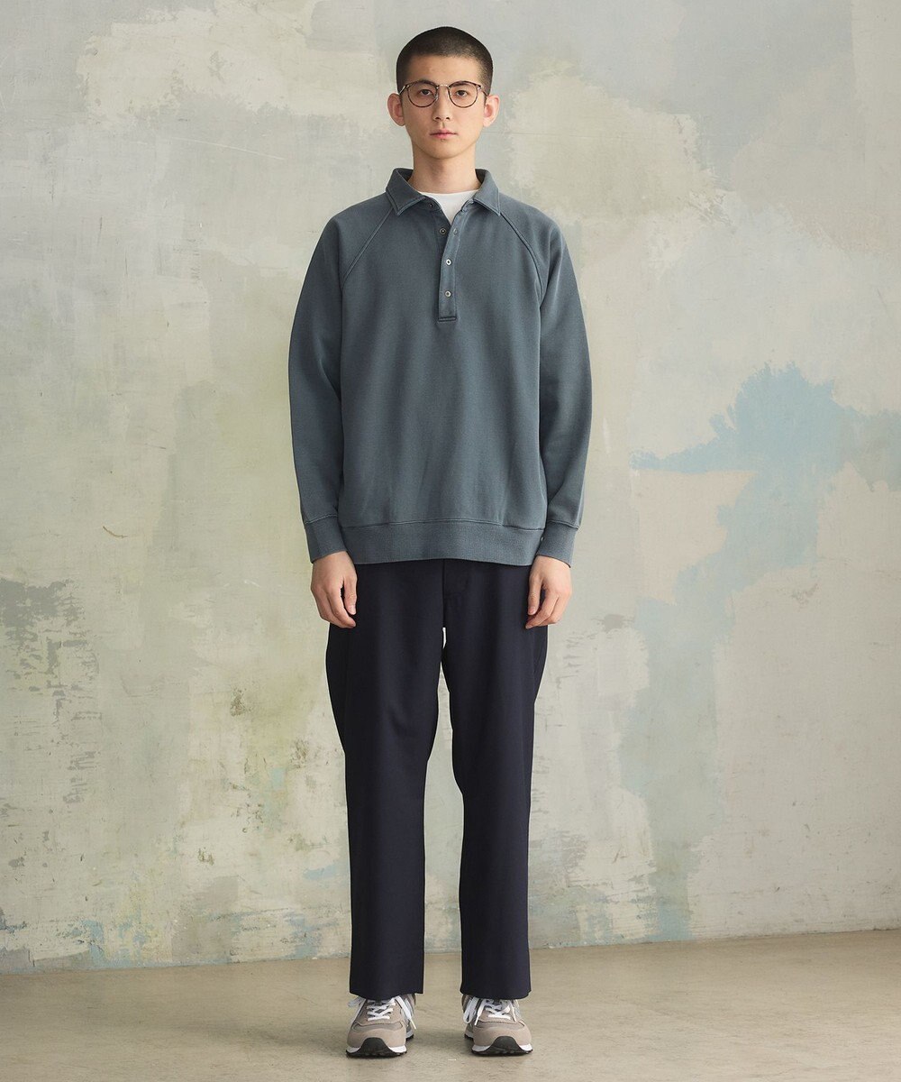 J.PRESS YORK STREET 【UNISEX】ラガータイプラグラン 裏毛トレーナー 