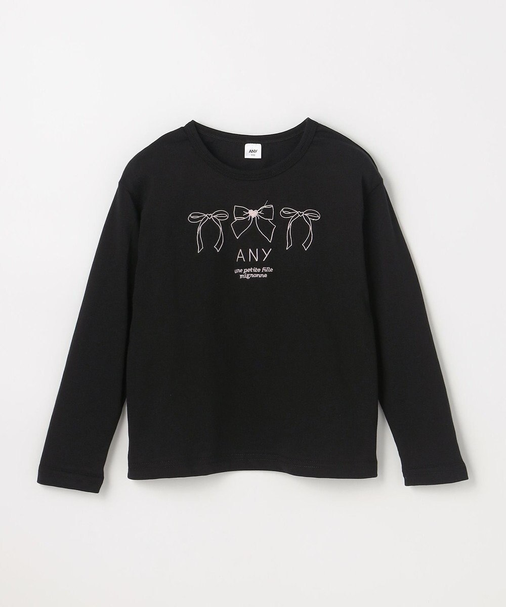 ANY KIDS 【Good Price】 ANY刺繍 長袖Tシャツ 