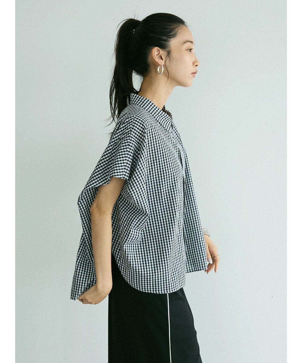 CRAFT STANDARD BOUTIQUE ステンサイドソリッドギンガムチェックブラウス 