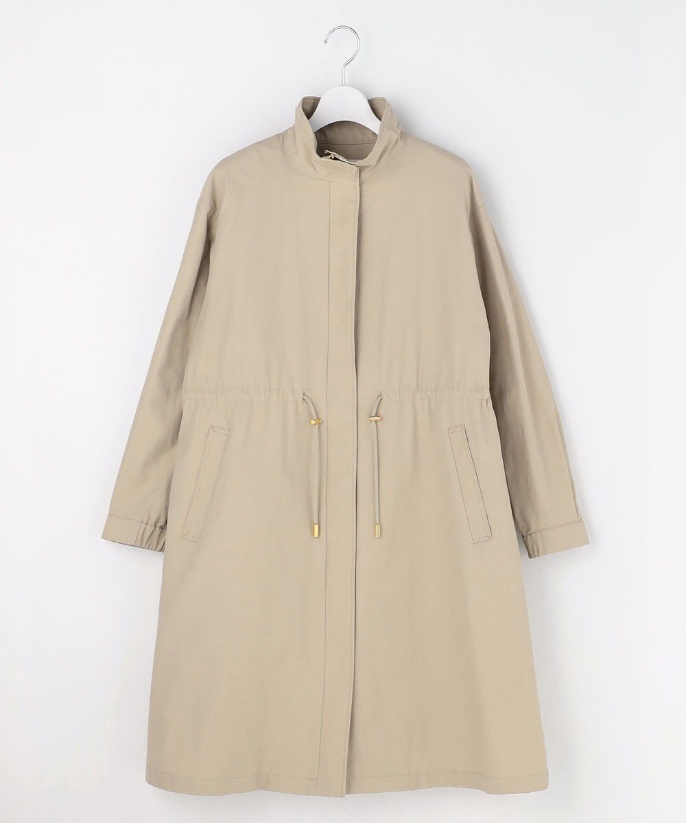 自由区 S コットンナイロンタッサースタンドカラー コート 