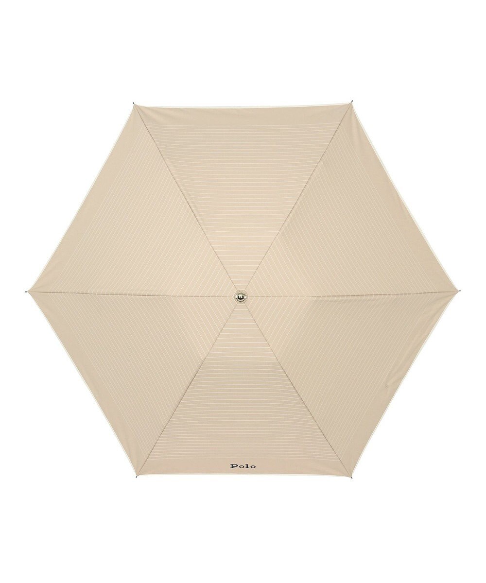 MOONBAT POLO RALPH LAUREN 晴雨兼用日傘 折りたたみ傘 ボーダー×パイピング／一級遮光 遮熱 UV 
