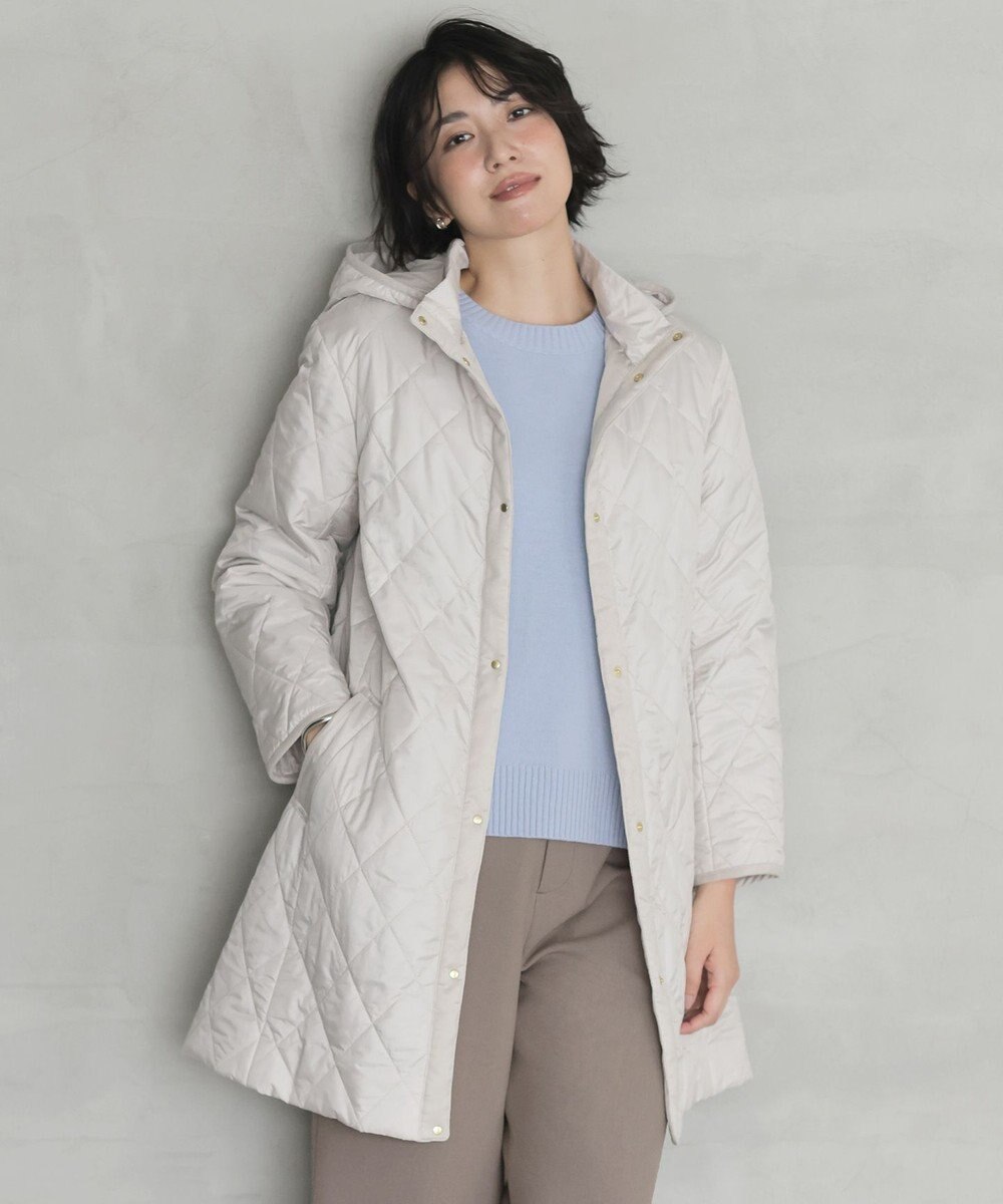 J.PRESS LADIES S 【WEB限定カラーあり・2way】コンパクトタフタキルティング  フーデッド コート 