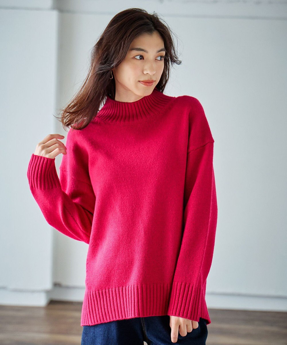 ANY 【6色展開】ラムウールハイネックニット 