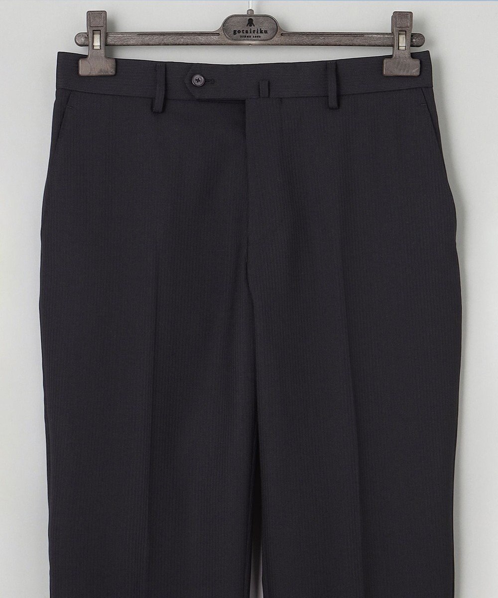 GOTAIRIKU オールシーズン対応【御幸毛織】WOOL×SOLOTEX ストレッチスーツ（ブラックストライプ） 