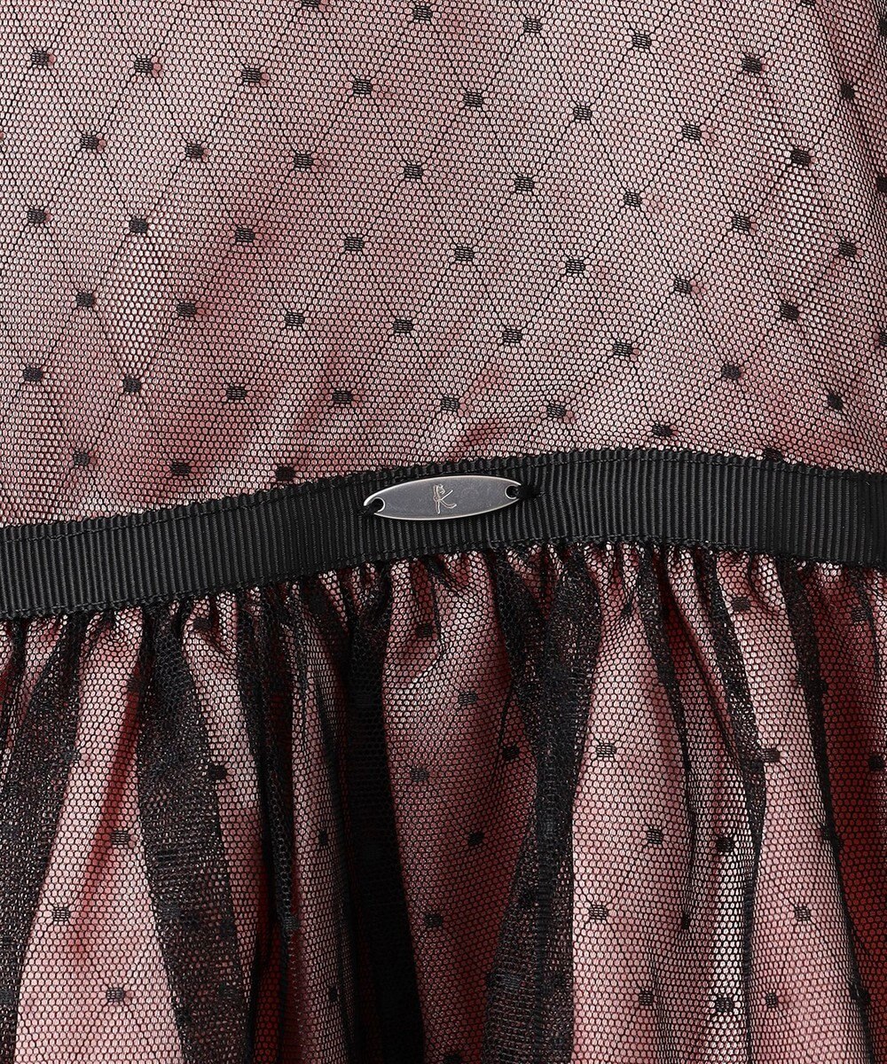 組曲 KIDS 【150-160㎝】チュールドット ドレス 