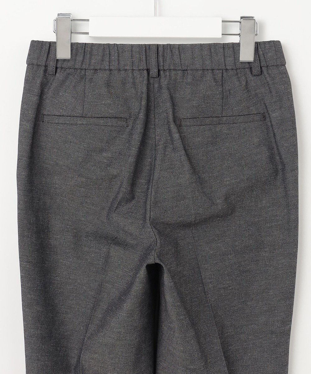 23区 【セットアップ対応/洗える】コットンリネン オックスストレッチ テーパード パンツ 
