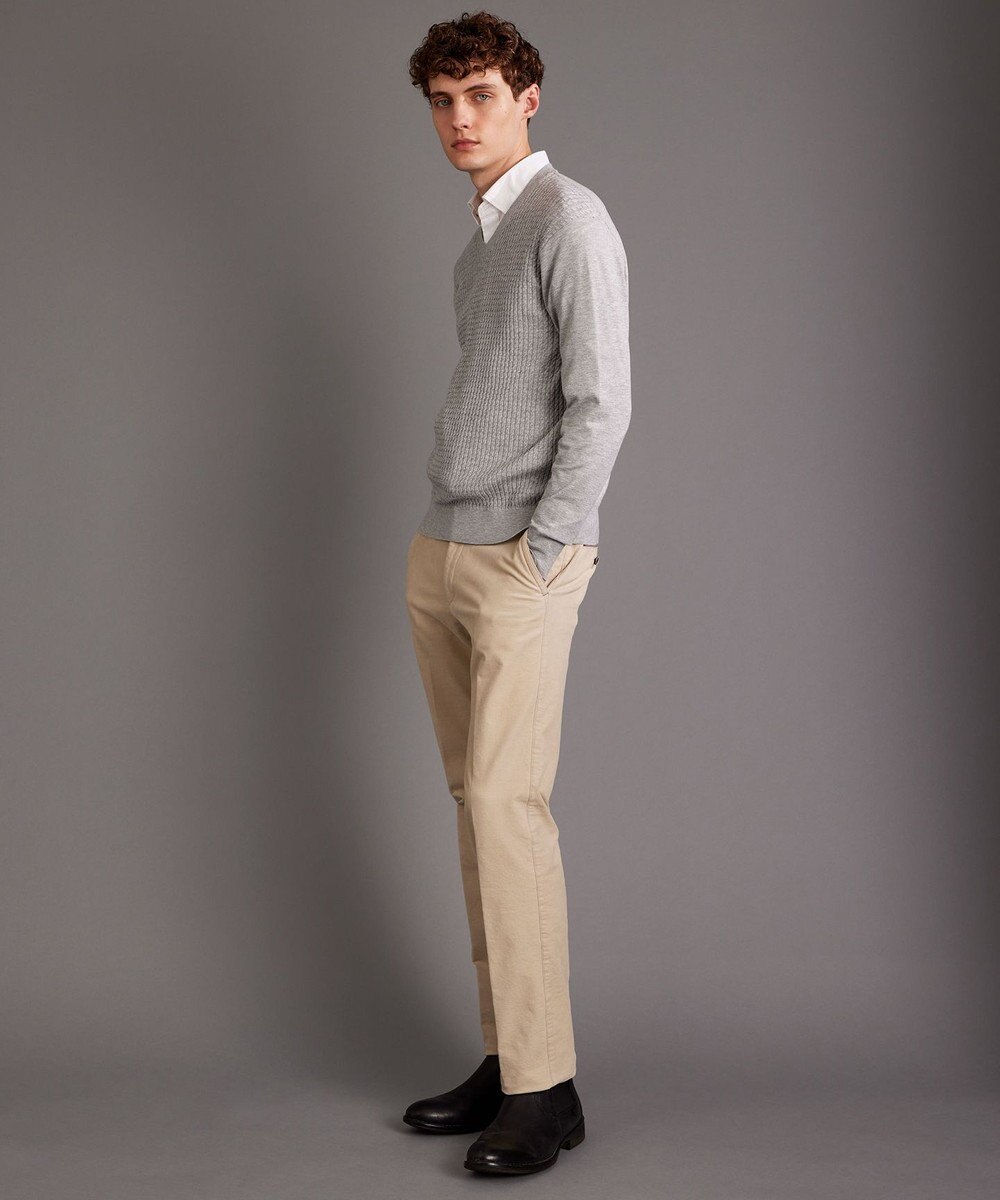 JOSEPH ABBOUD 【チクチクしない/イージーケア/3シーズン対応】 コンフォート Ｖネック セーター 