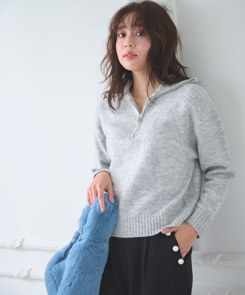 Feroux ハーフジップニット プルオーバー 