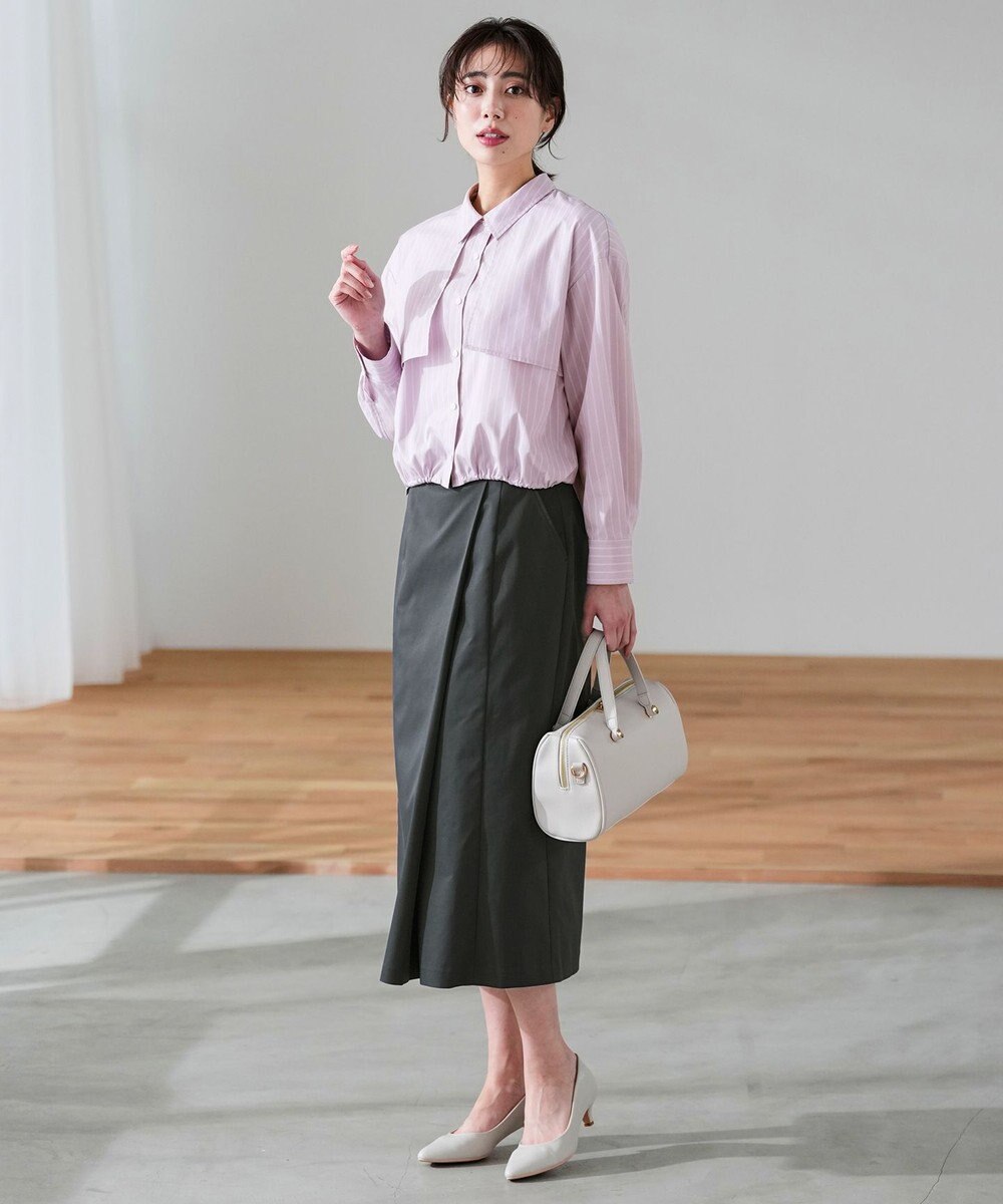 ANY SIS ツイステッドクリアチノ スカート 