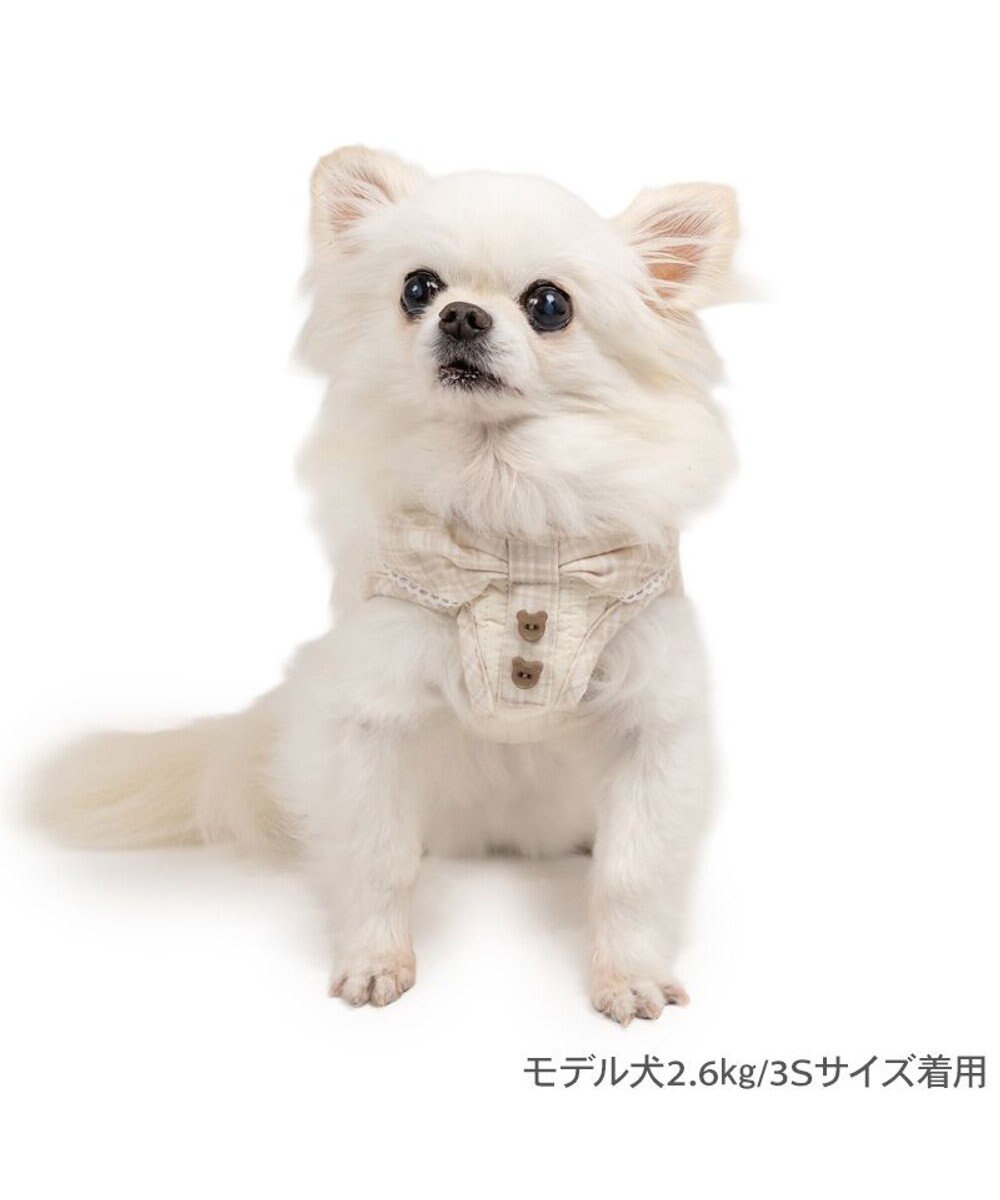 PET PARADISE ペットパラダイス くまちゃん グレンチェック ベストハーネス  小型犬 Ｓ 