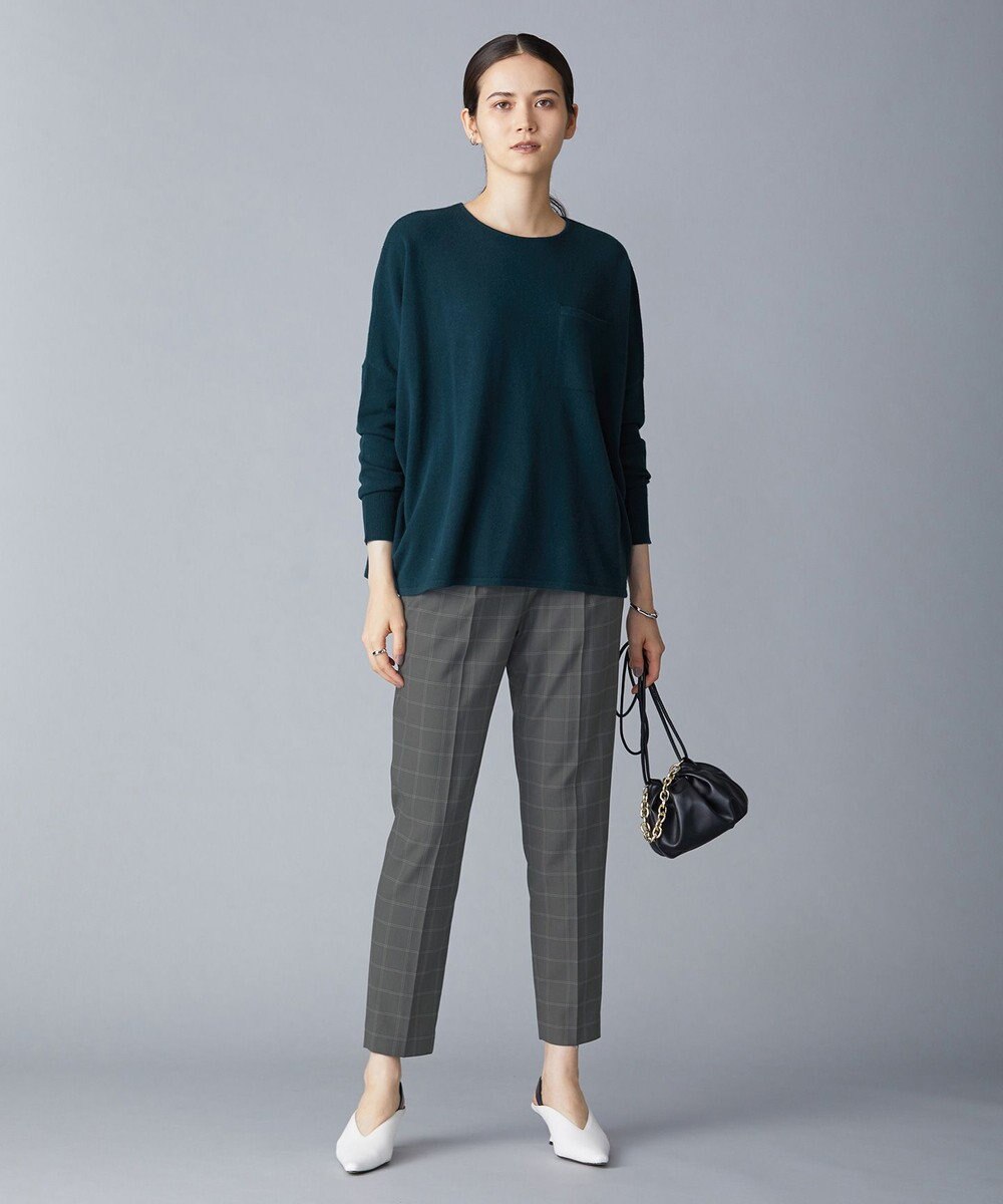 ICB 【新色追加・洗える】 ウールマットウース テーパードパンツ 