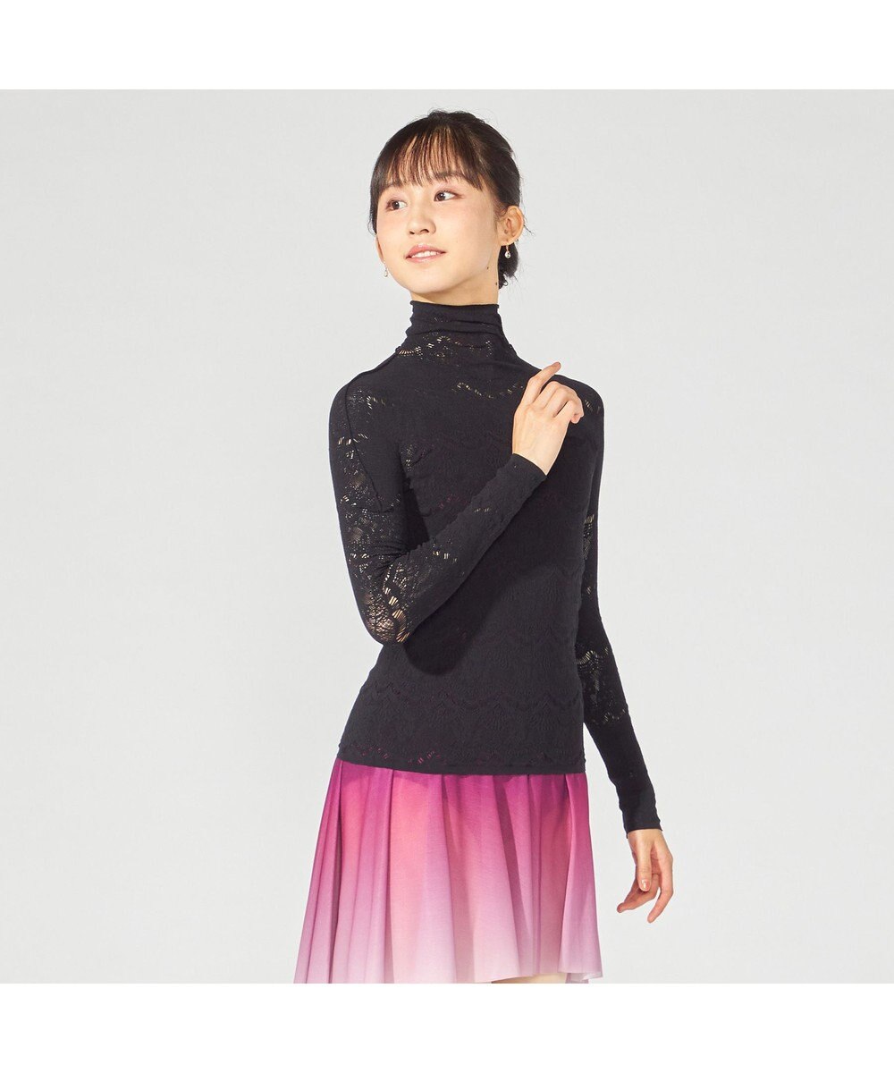 Chacott 【ノーソーイングニット】ノーソーイングハイネックトップ 