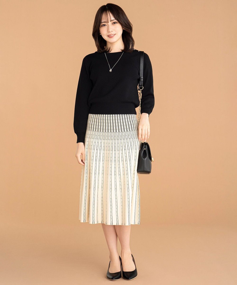 ANY SIS S 【低身長企画】バイカラーニットセットアップ 