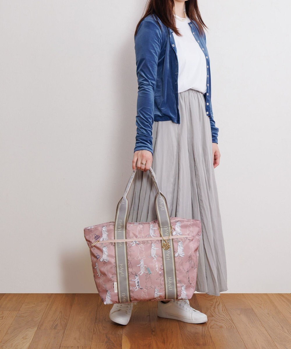 ACE BAGS & LUGGAGE 【雑誌掲載】 HAyU × ace.  フォールディング 折り畳みトートバッグ 猫柄 22L 17861 