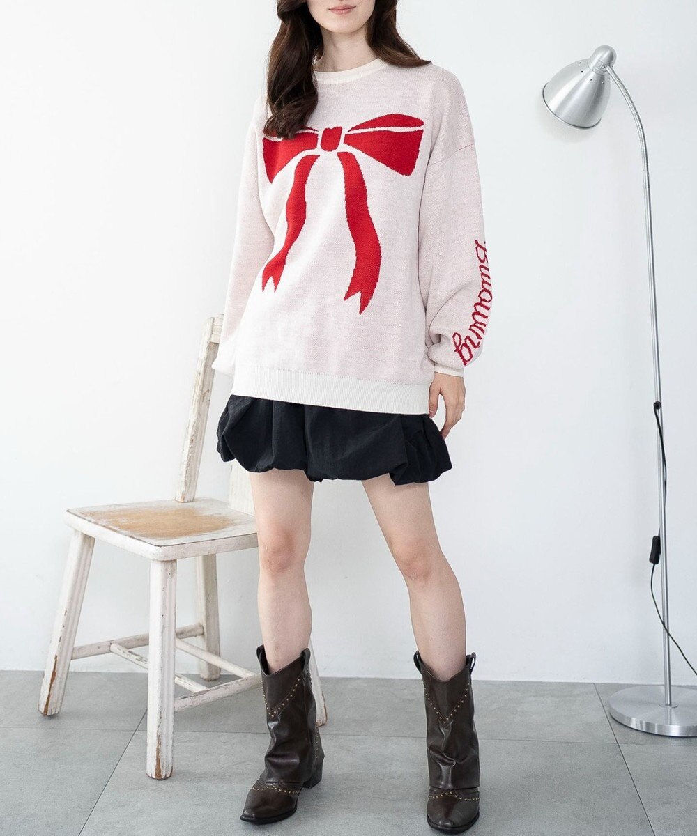 WEGO 【洗える】グラフィックニットBIGプルオーバー 