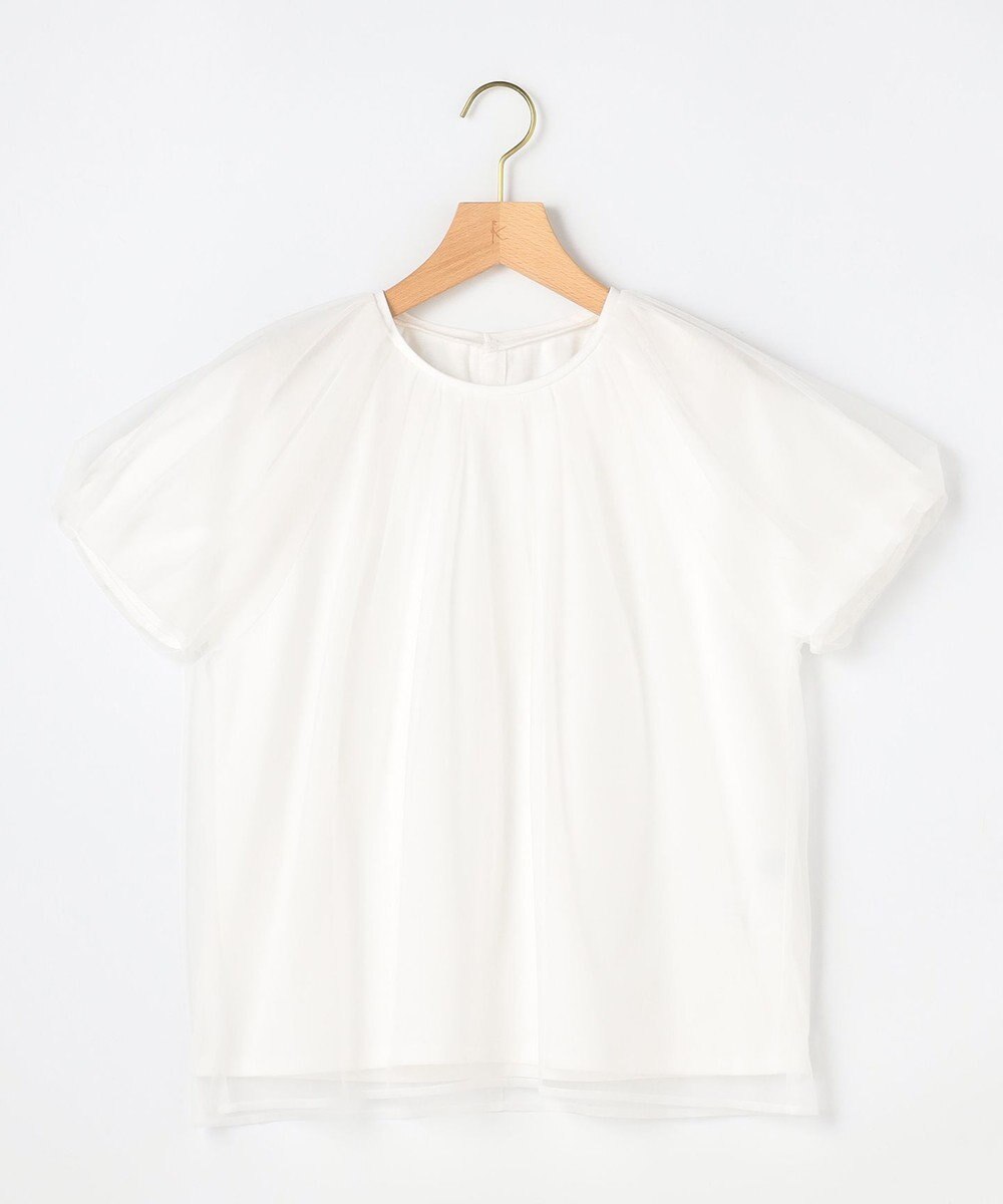 組曲 【先行予約】コットンポンチ チュールレイヤード カットソー 