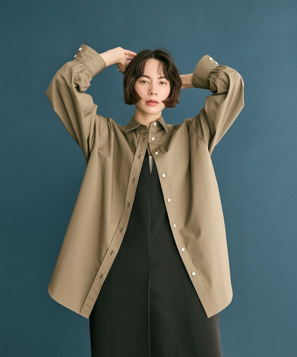 #Newans 【洗濯機可】ロールアップカフスシャツ 