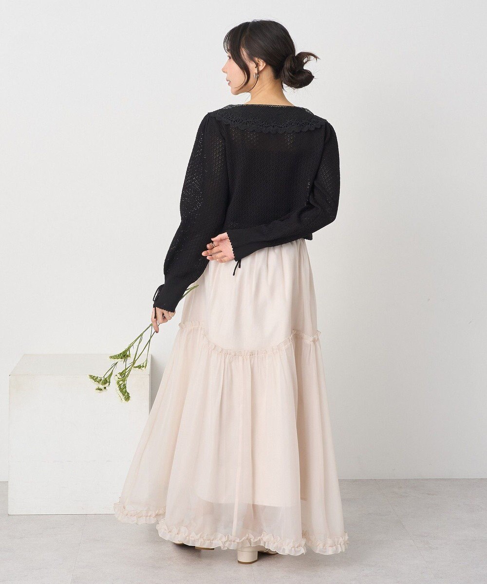 earth music&ecology レース襟カーディガン 