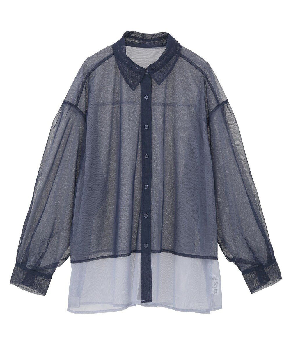 AMERICAN HOLIC シアーレイヤード配色シャツ 