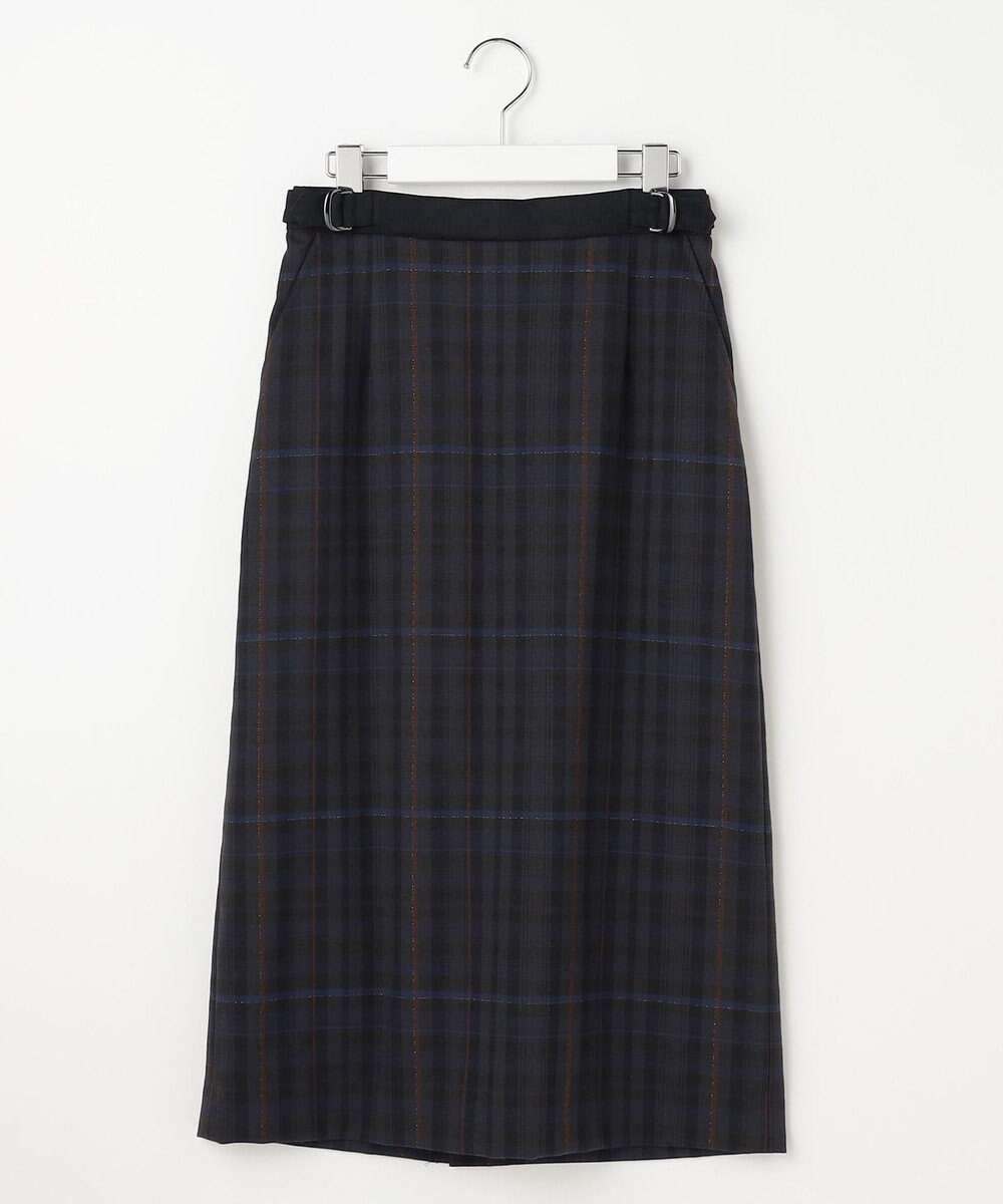 J.PRESS LADIES S milledタータンラメチェック ナロー スカート 