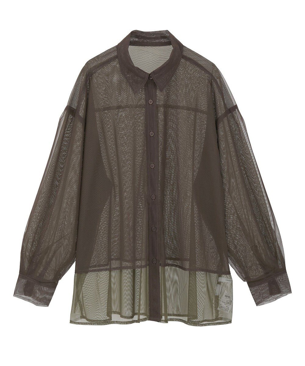 AMERICAN HOLIC シアーレイヤード配色シャツ 