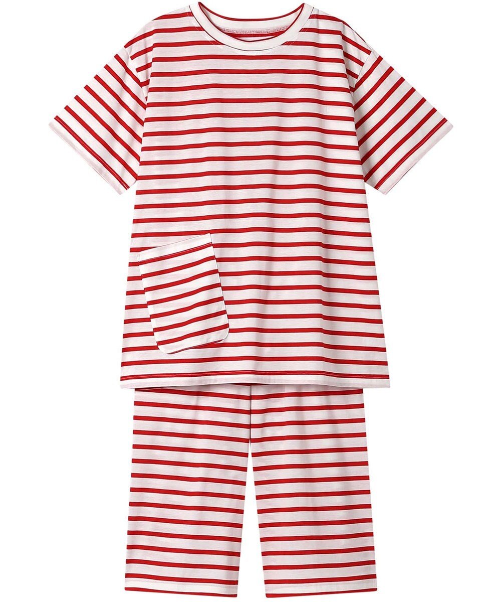 une nana cool 綿100％フレンチボーダー 半袖パジャマ 