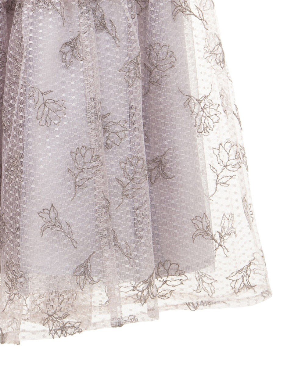 earth music&ecology フラワー刺繍チュールスカート 