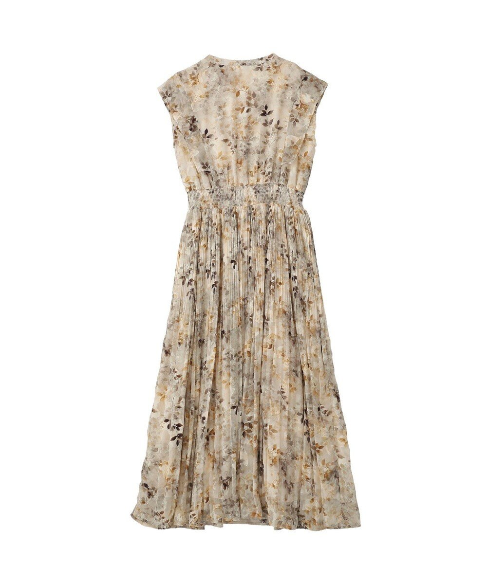 YECCA VECCA ぼかし柄プリーツワンピース 