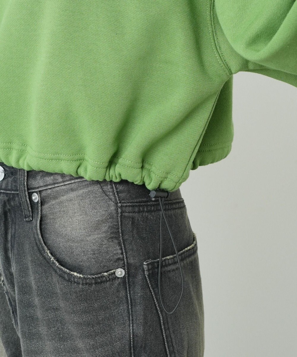 WEGO 裏起毛ドロストショートスウェット 