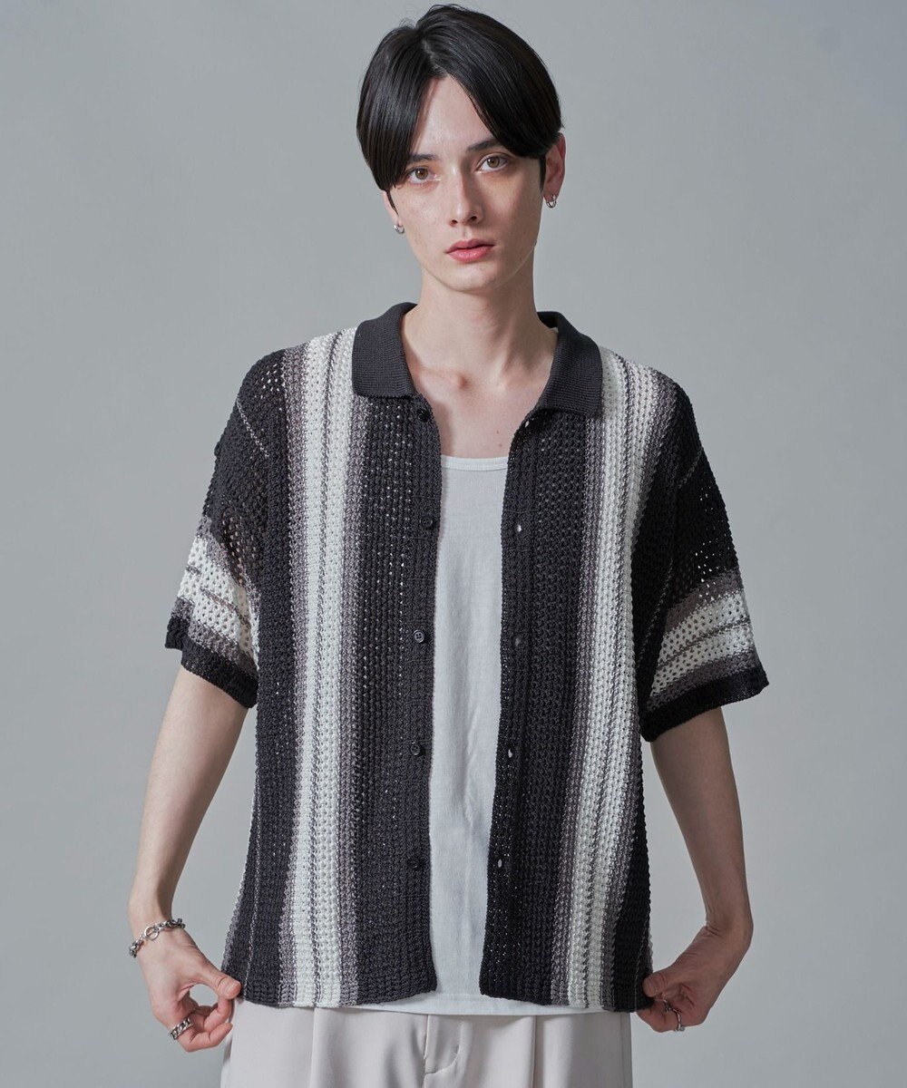 WEGO ラインニットシャツ（SS） 