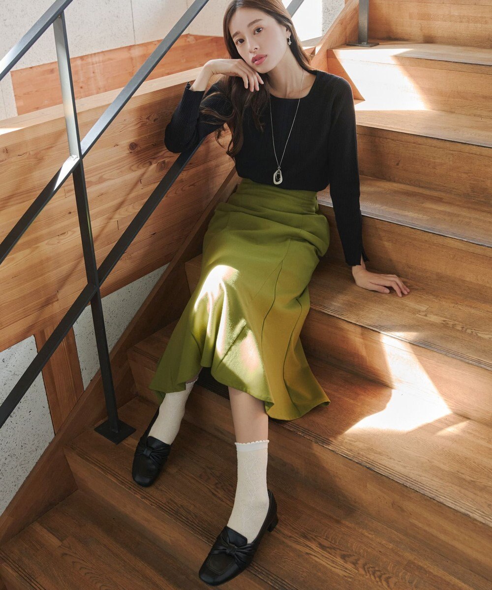 Tiaclasse ジャガードフリルソックス 