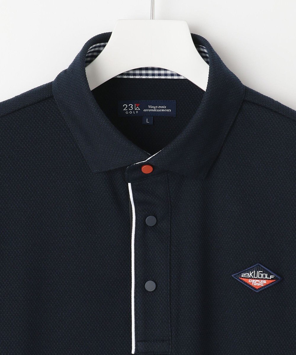 23区GOLF 長く愛せる定番人気！【MEN】【日本製】ハニカムカノコ 長袖ポロシャツ 