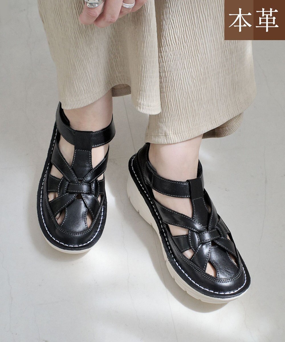 Pointer 本革編み込みグルカサンダル 